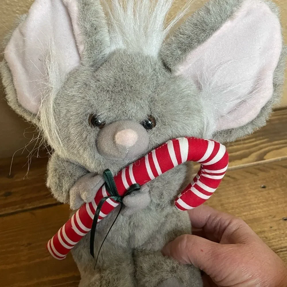 Heartland 1987 Plush Mouse with Candy Cane
